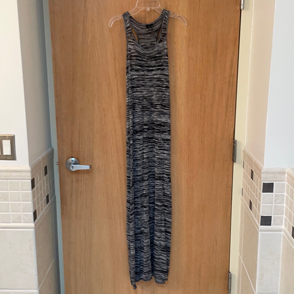Long black and gray dress